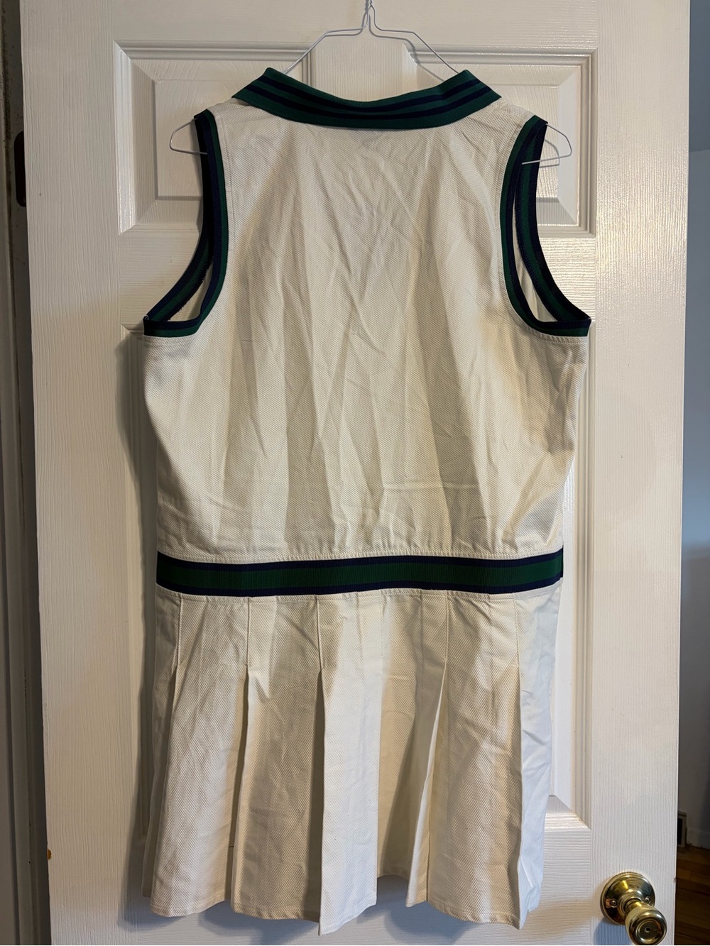 Prince Pickleball Tennis Dress White Green Pleated Collared Athleisure NWT XXL - Picture 8 of 8